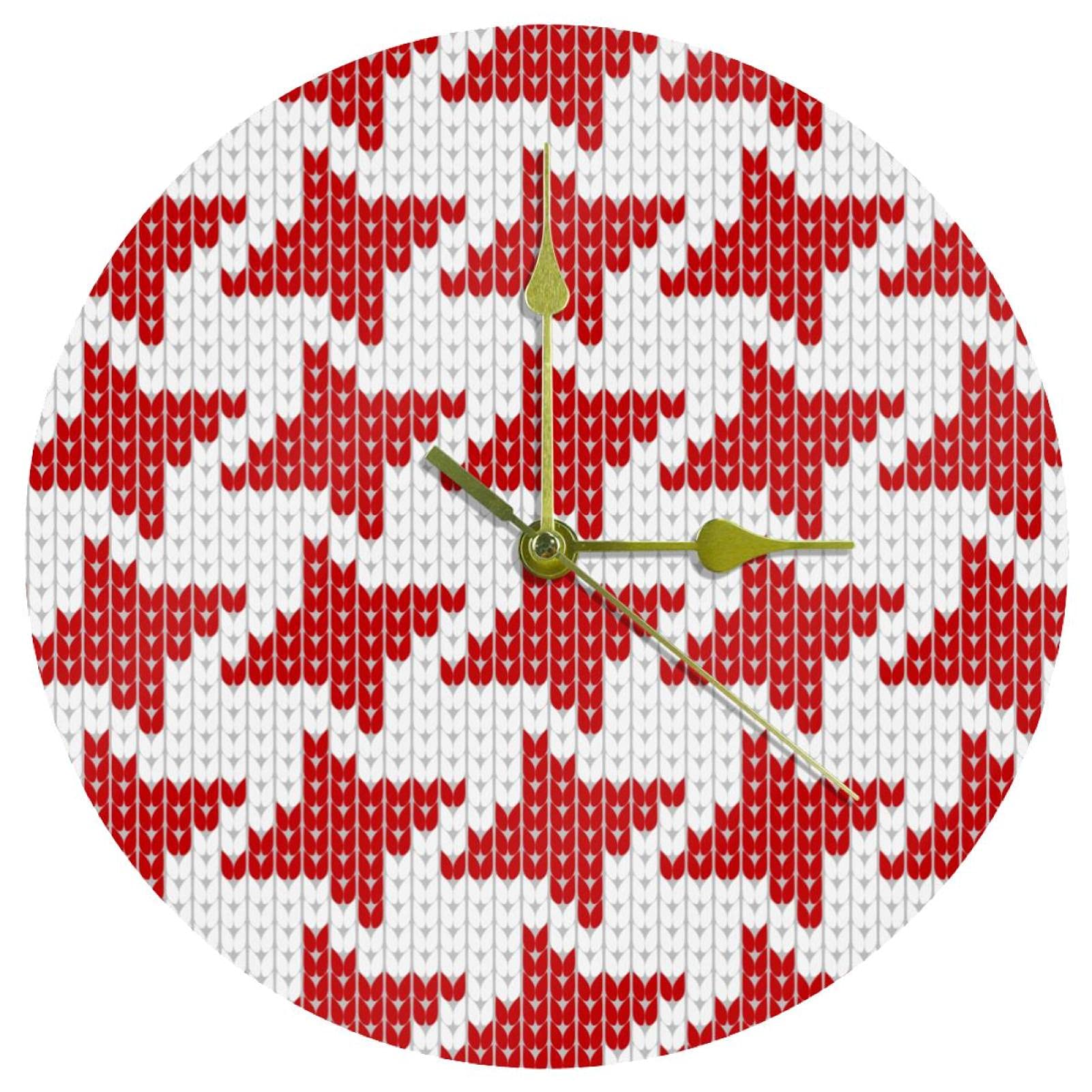 Horloge murale rouge acrylique silencieuse pour deco bureau et salon design
