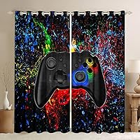 Vista 25 de Cortinas de ventana con diseño de gatos y mascotas, cortinas Kawaii para ventana de espacio exterior, para dormitorio, sala de estar, para niños