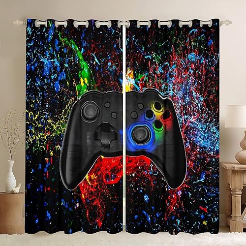 Miniatura 25 de Cortinas de ventana con diseño de gatos y mascotas, cortinas Kawaii para ventana de espacio exterior, para dormitorio, sala de estar, para niños