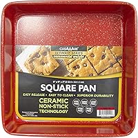 Vista 1 de casaWare Molde cuadrado de cerámica recubierto antiadherente pesado de 9 pulgadas (granito rojo)