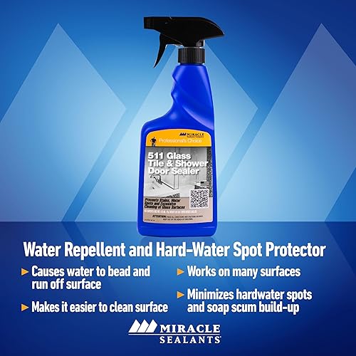 Miniatura 2 de Miracle Sealants 511 - Sellador de azulejos de vidrio y puerta de ducha en aerosol limpiador de superficies de vidrio, 16 onzas