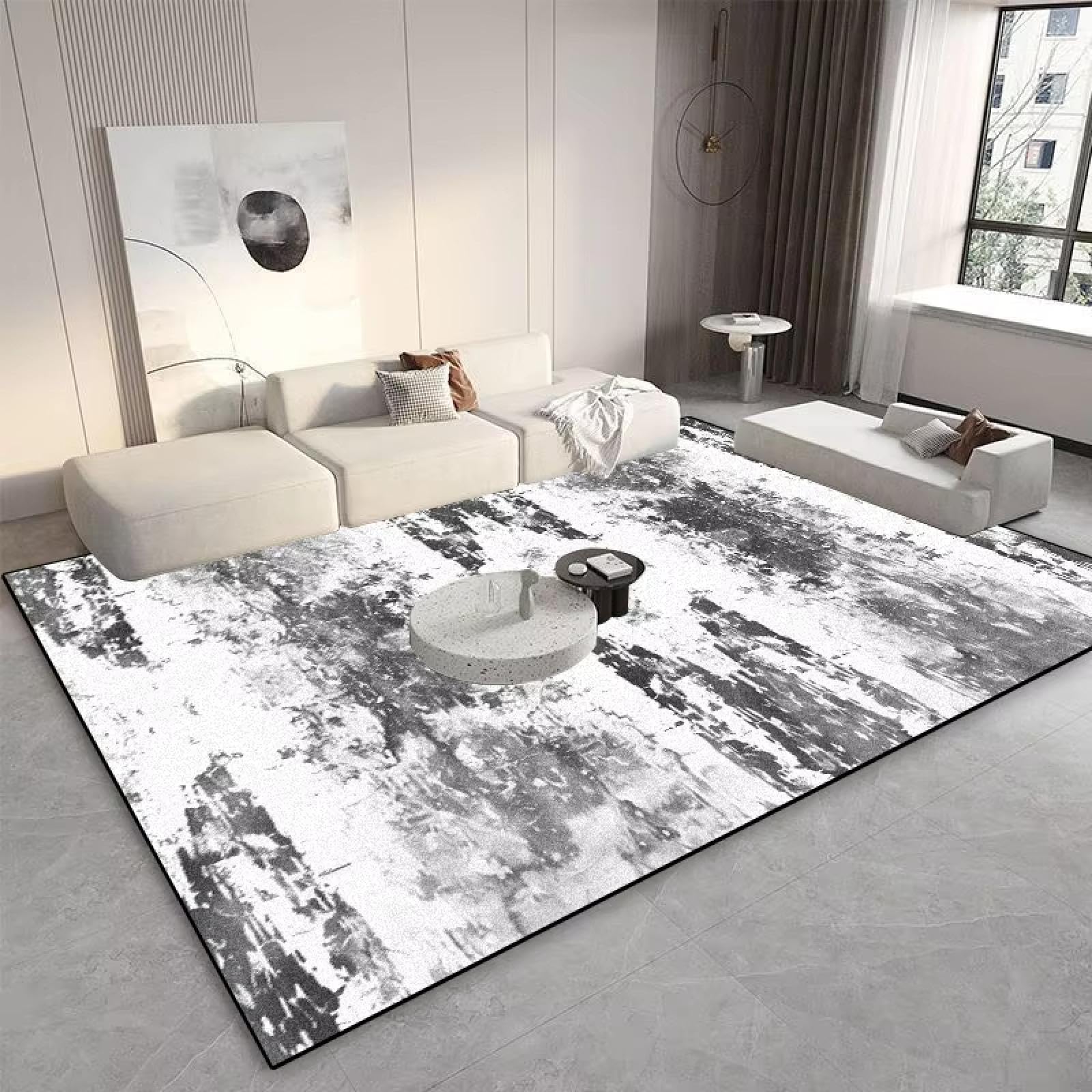 Alfombras abstractas grises de salón para renovar el guardarropa y los pasillos de casa