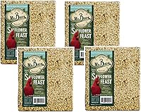 Vista 1 de Mr. Bird Paquete de 4 pasteles grandes de semillas de aves silvestres de cártamo, 1 libra, 15 onzas.