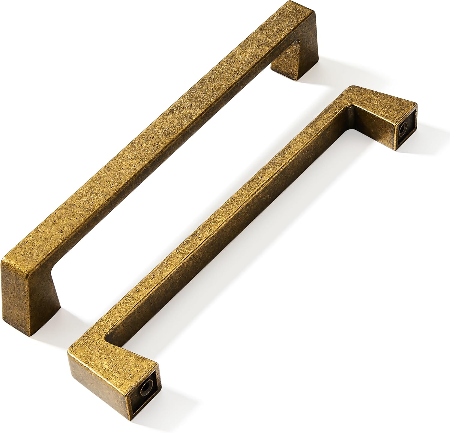 CABDM 2 Pack 5 Inch Kitchen Handles Antique Brass Pulls