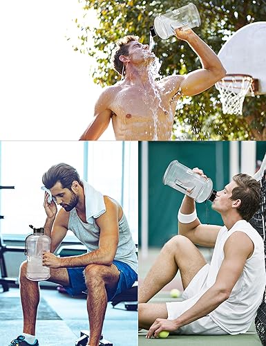 Miniatura 7 de VENNERLI Botella de agua con asa botellas de agua de plástico grandes portátiles para adultos botella de agua de medio galón reutilizable jarras de