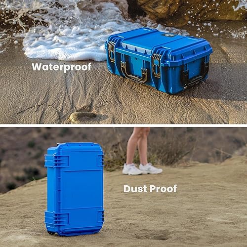 Miniatura 8 de Seahorse Funda protectora resistente 830 con separadores acolchados, aprobada por la TSA, resistente al agua IP67, fabricada en Estados Unidos para