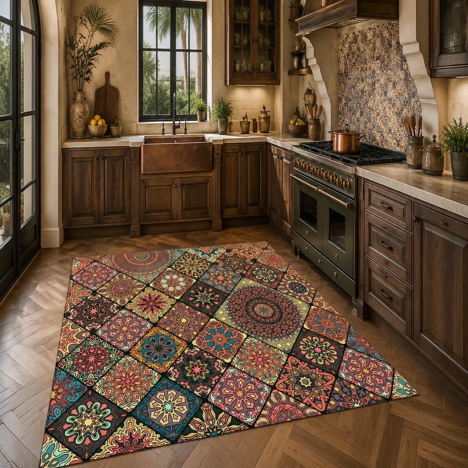 Tappeti, Square 160 x 160 cm, Geometrico Rosa Blu Arancione Giallo Viola Beige Nero, Tappeto Salotto Lavabile, Carpet Soggiorno Decorazione sotto Tavolo Rug,