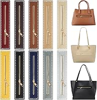 Supkiir 10-Pack PU Leather Crochet Zippers with Holes, 10.6x2.17in Multi-Color Sewing Frames for DIY Bags, Purses & Crafts