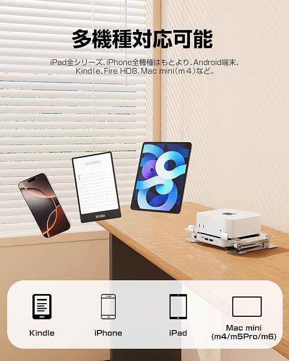 Tablet Cooling Stand, iPad Cooling Fan, Aluminum, Mac Mini M4/m6/m5Pro