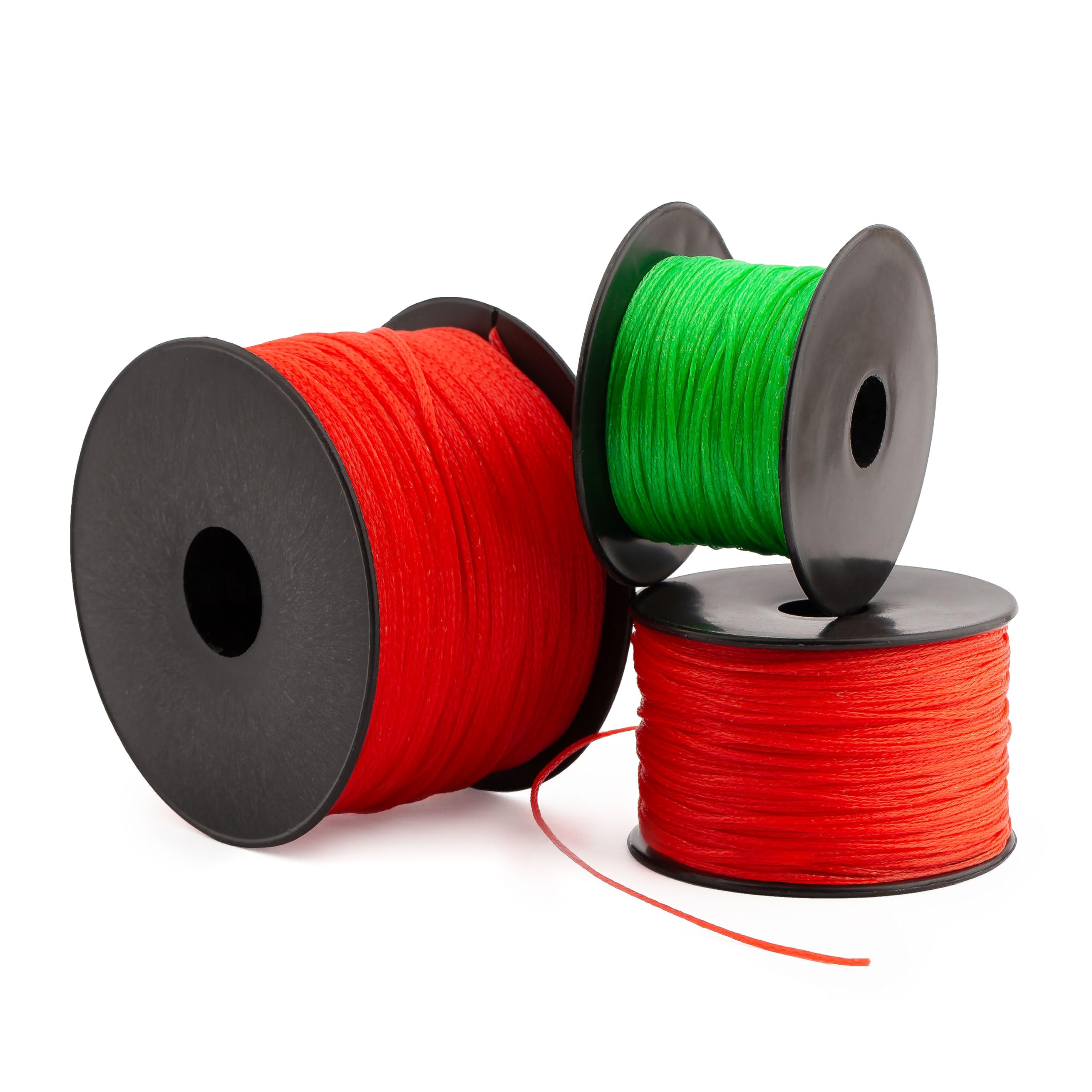 MIVOS Corde de maçon - Paquet de 6 Cordeau de maçon 100m, épaisseur 2mm - Cordeau d'alignement en Rouge - Cordeau de Construction - Cordeau de Plomb - Cordeau de Pavage Durable et résistant - 472N