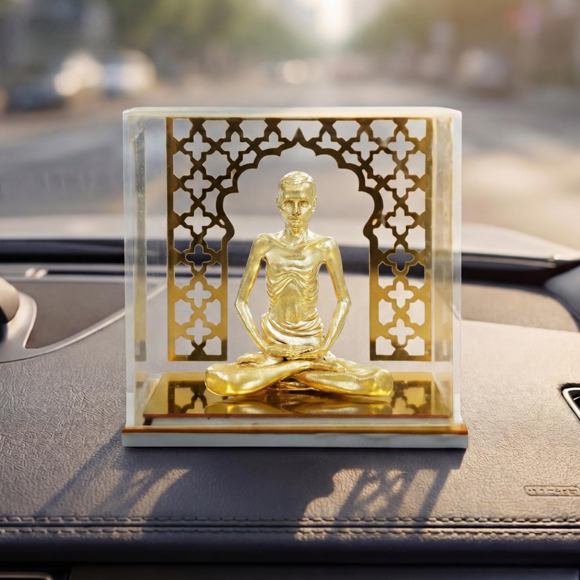Shrimad Rajchandra Saint Idol with 3 Inch Acrylic Display Box, 3D