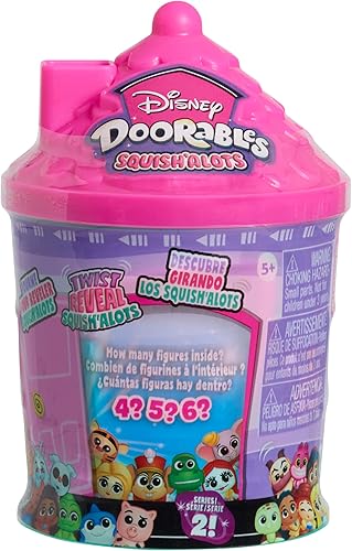 Just Play Disney Doorables Squish'Alots Series 2 - Figuras coleccionables de 1 pulgada, 4 a 6 figuras en el interior, juguetes para niños a partir