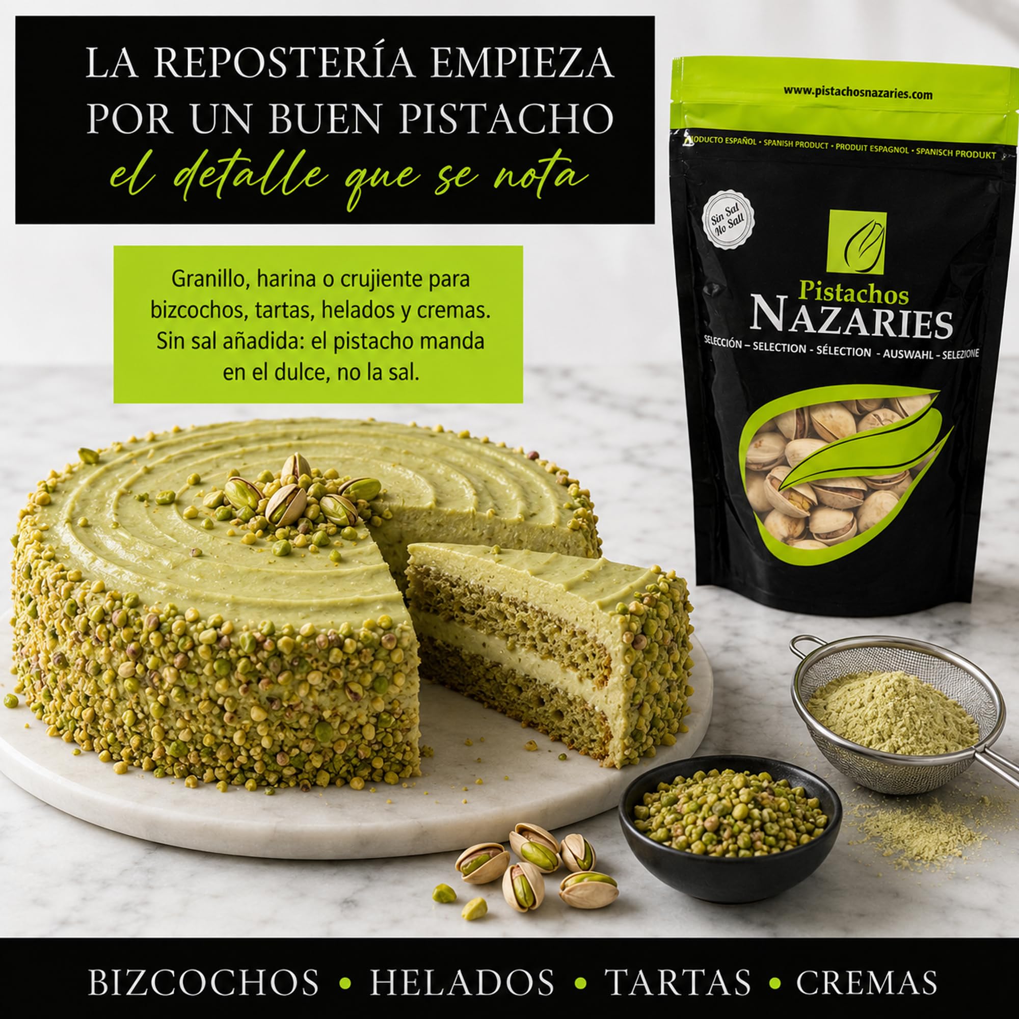 PISTACHOS NAZARIES Pistachos Tostados Sin Sal 8 x 120 g Pistacho Español Cultivo Propio Andalucia Malaga Snack Saludable Fitness Sin Gluten Frutos Secos Aperitivo Individual Para Llevar Gym Oficina