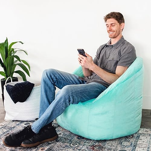 Miniatura 191 de Big Joe Milano Outdoor - Puf para exteriores, color blanco marino Cuero Montana Negro,Smartmax negro,Caribou,Carmel Montana Cuero,Blazer de