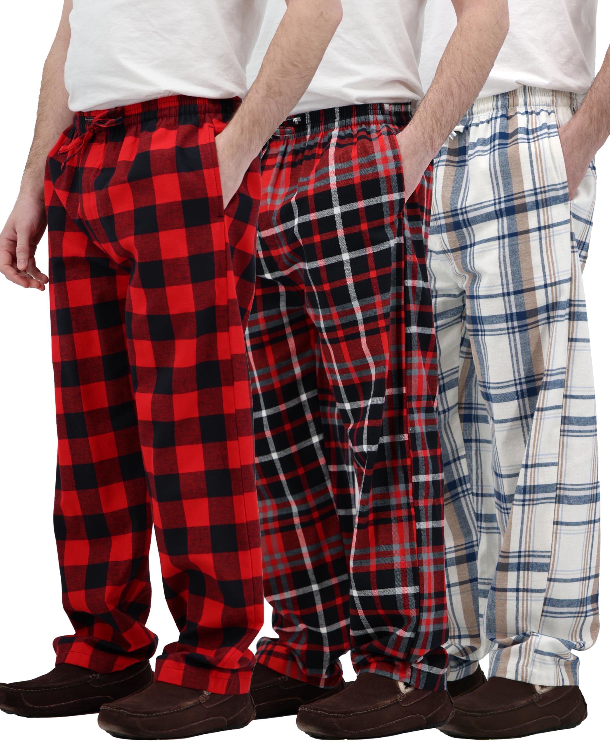 Andrew Scott Men's Flannel Drawstring Pajama Pants