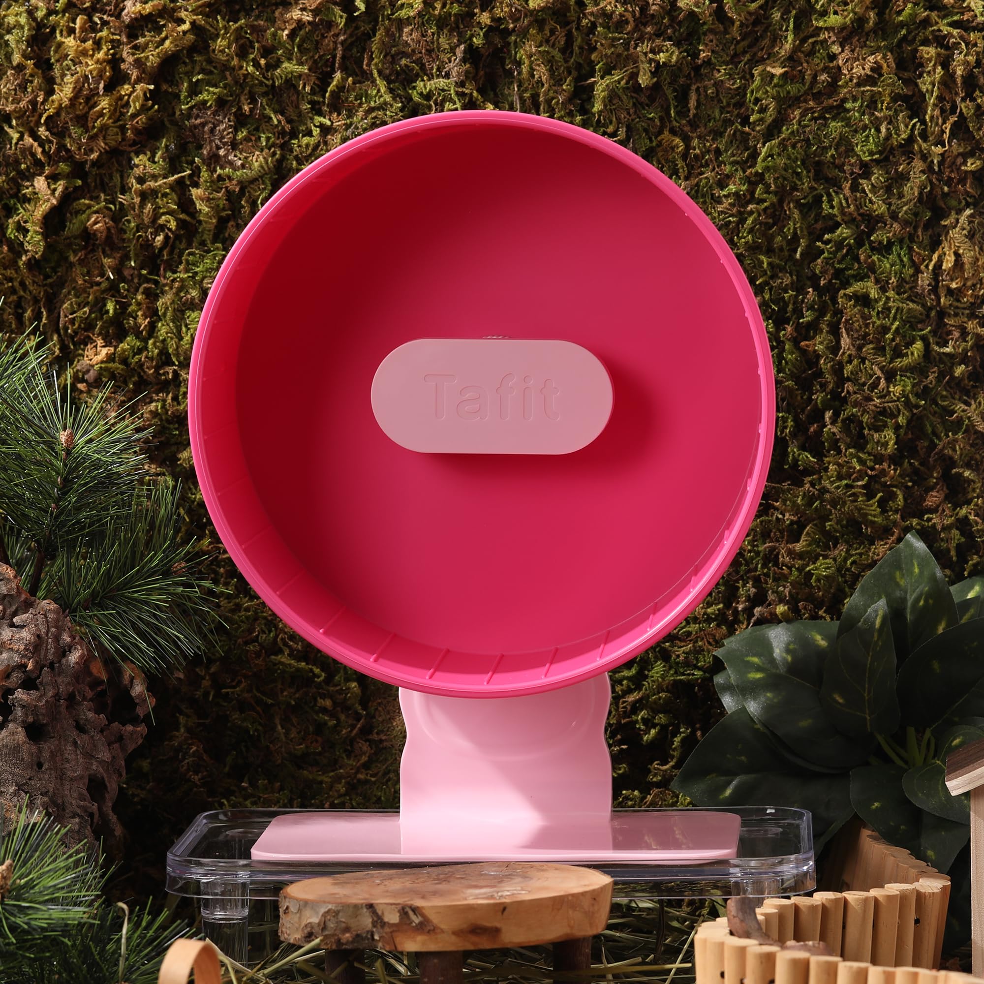 Silent Hamster Wheel 8.7 Inch Dual-Bearings Small Animals Quiet Running Exercise Wheels, Height Adjustable for Dwarf Hamsters, Gerbils, Mice, Hedgehog, or Other Small Pets,Raspberry Pink - image 6