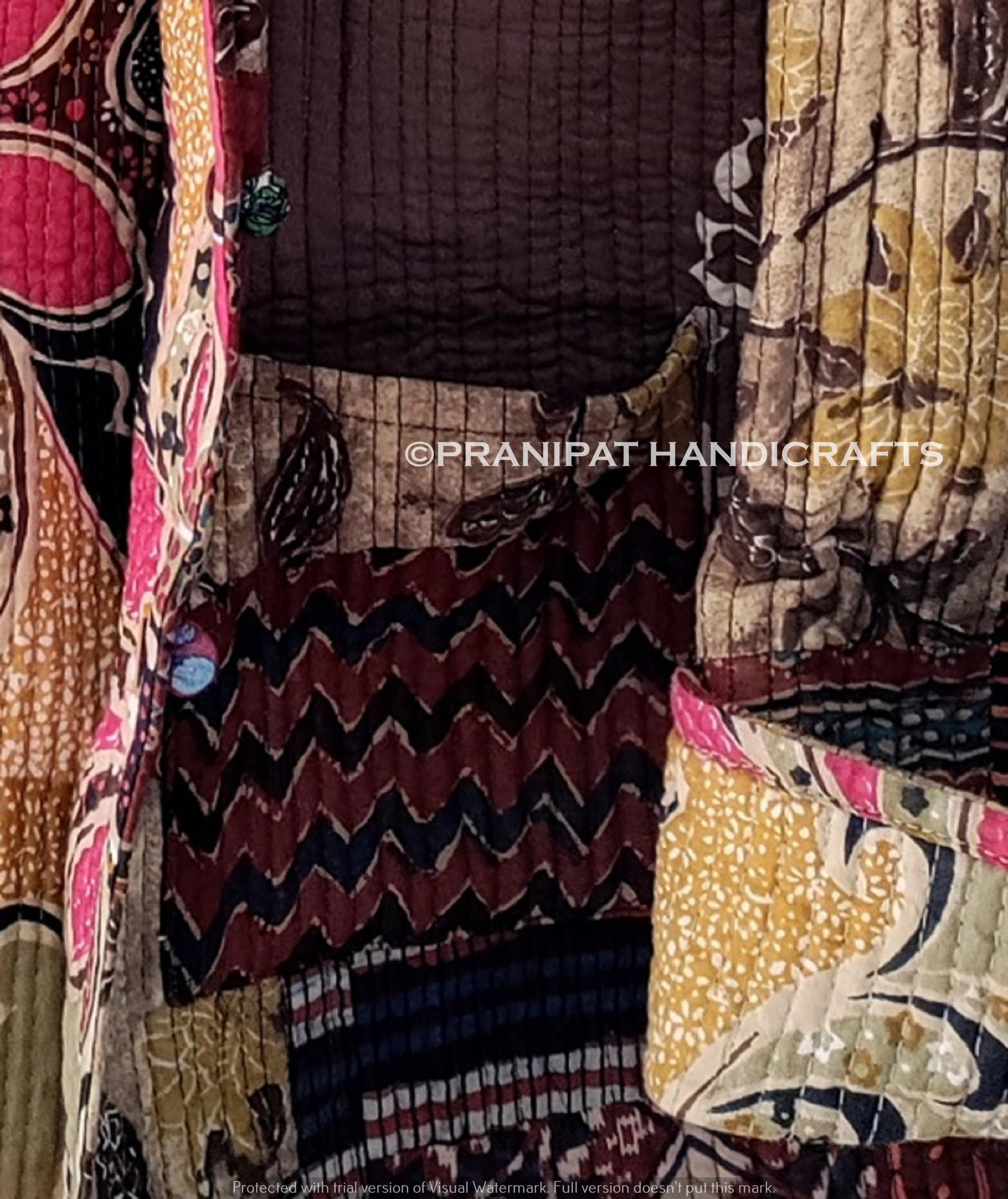 Damen Baumwoll-Patchwork-Steppjacke, wendbar, Winterbekleidung, leichte Jacken für Mädchen, Bikerjacke