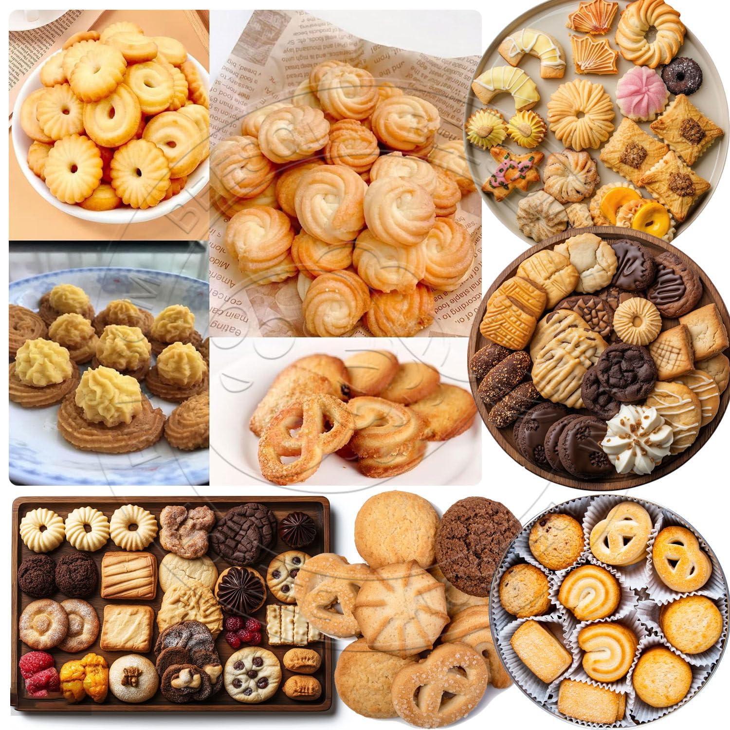 Presse à biscuits, machine à biscuits automatique avec 8 buses et 6 moules à biscuits, performance puissante de 180 W, extrusion rapide de 50 à 60 tr/min pour la pâtisserie à la maison et les