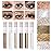 Eye Glitter Liquid Eyeshadow Eyeliner Set(6Pcs), Glittery Korean Makeup Bling Under Eye Shadows, Shimmer Tear Drop Make Up Gift Kit, Quick-Dry, Long-Lasting Loose Glitter Glue for Crystal Makeup