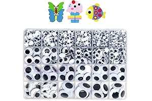 1210pcs Googly Wiggle Eyes Self Adhesive, for Craft Sticker Multi Sizes 4mm...
