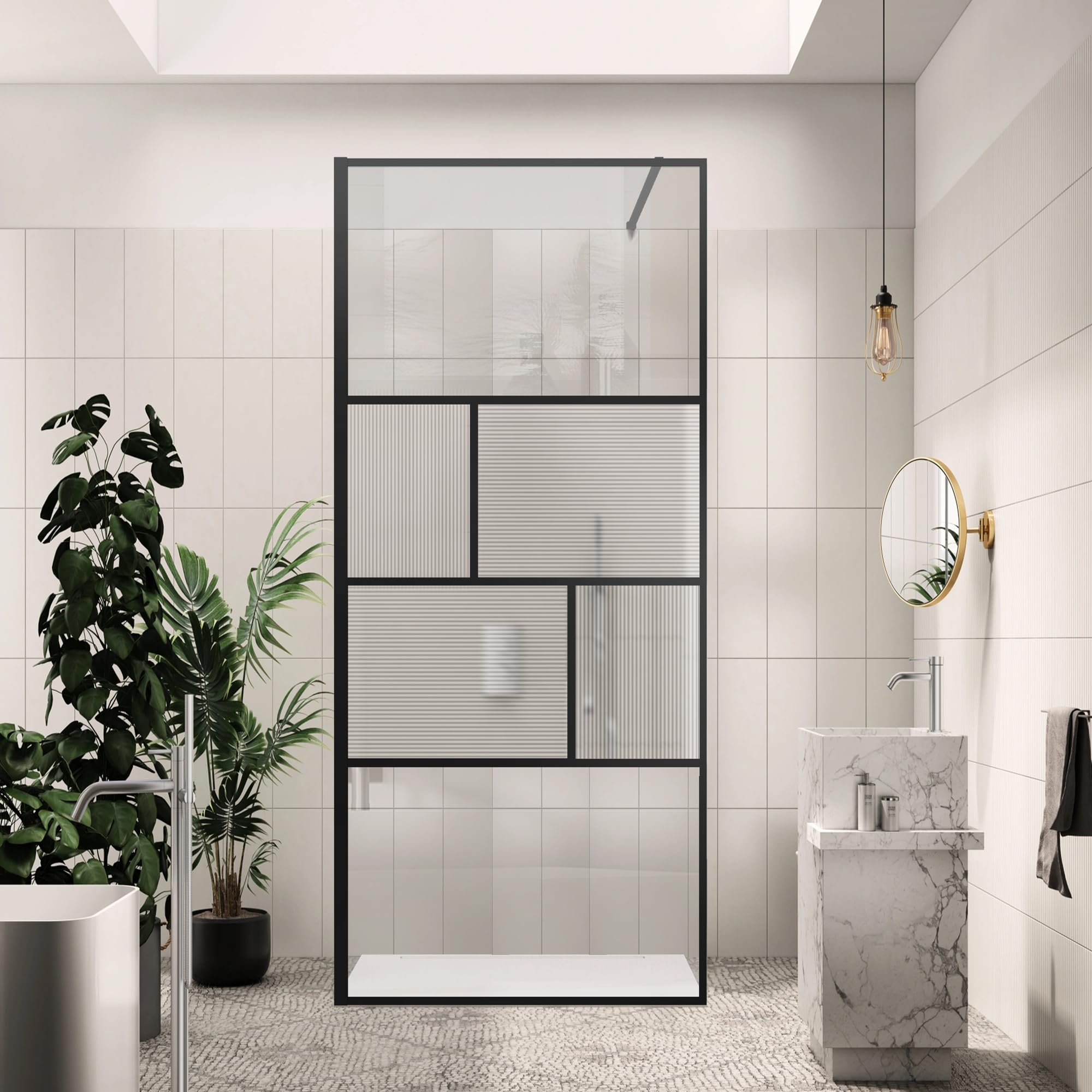 Porte De Douche 86x180 Cm Verre Transparent - Ajustable De 86 à 89 Cm | Leroy Merlin