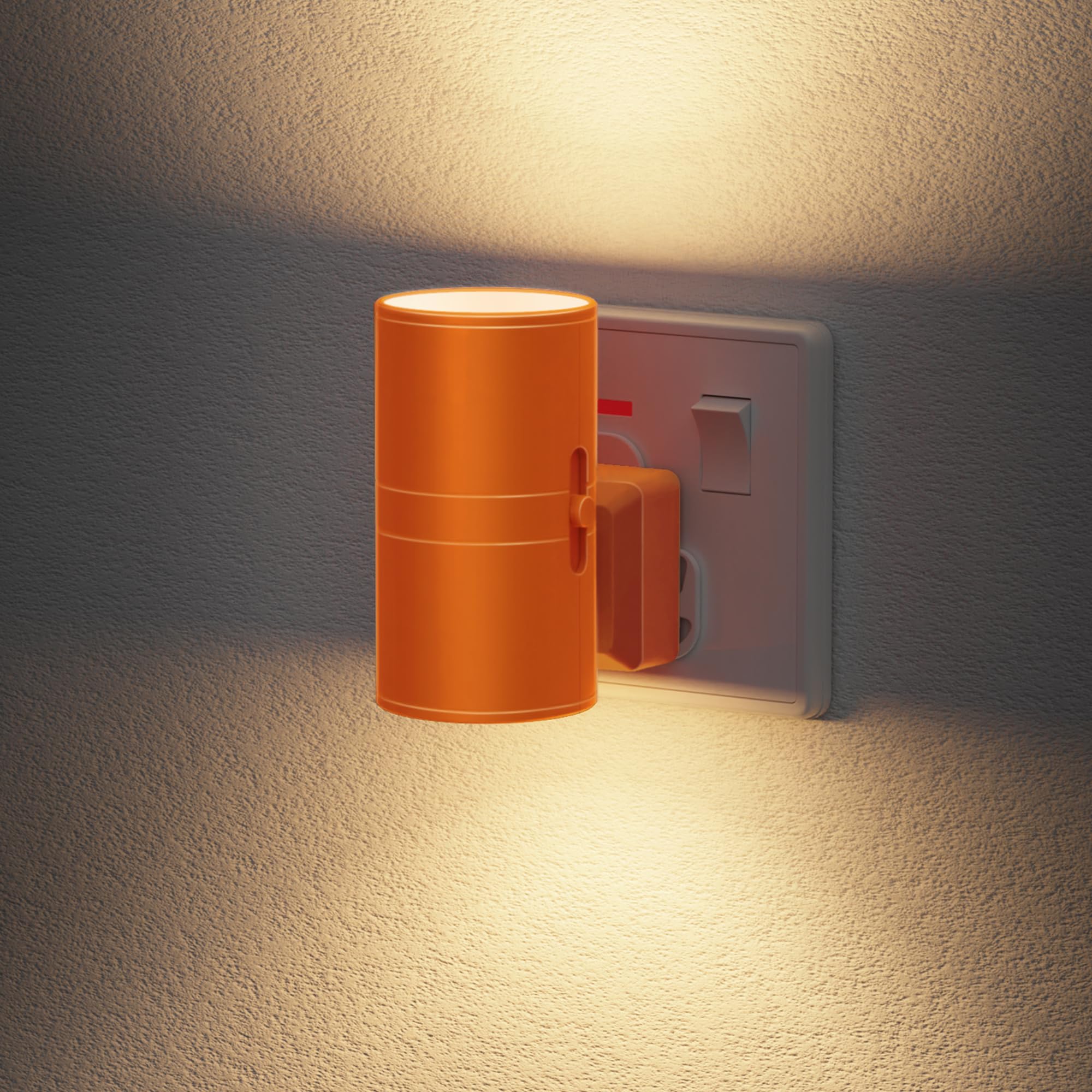 JandCase Night Light, Night Light Plug in Wall, Dusk to Dawn Sensor, Dimmable Nightlight 0-100LM, 3000K Warm White