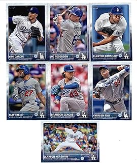 2015 Topps Baseball Cards Los Angeles Dodgers Team Set (Series 1- 12 Cards) Including Andre Ethier, Clayton Kershaw, Yimi ...