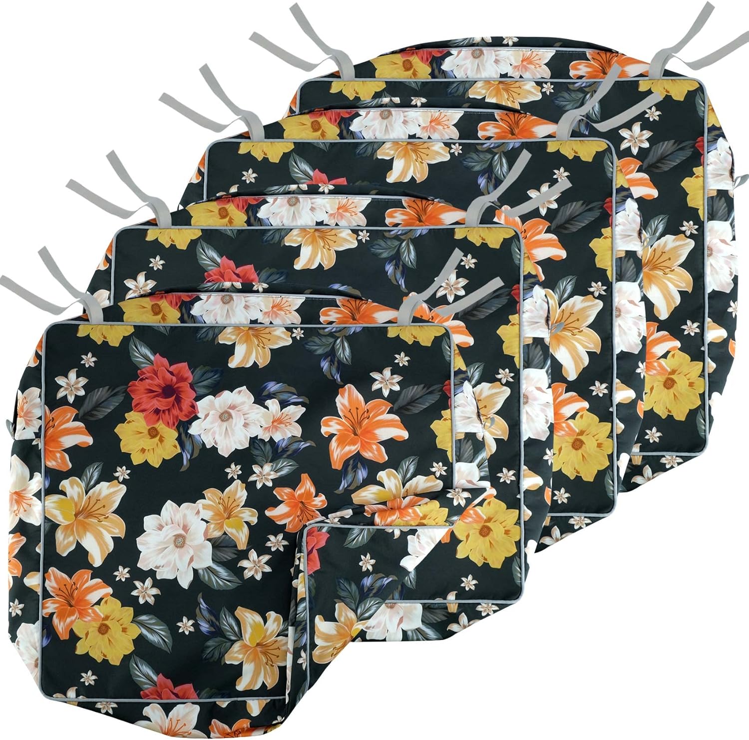 Porch Shield Outdoor Patio Chair Seat Cushion Covers Set 4