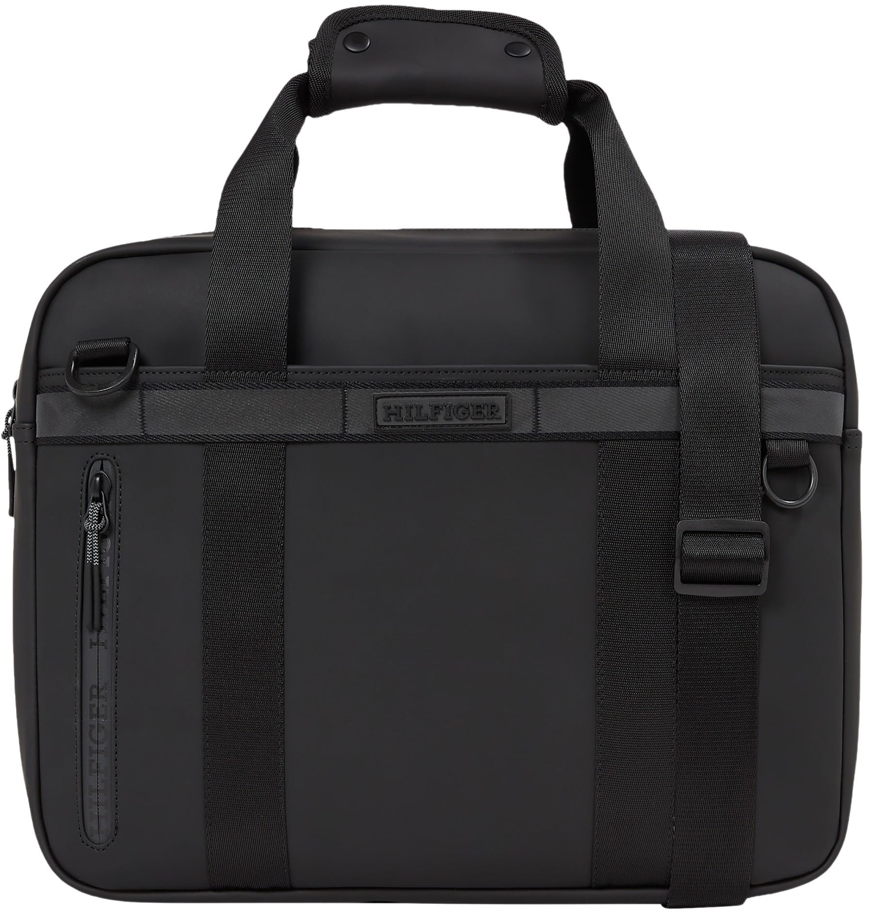 Tommy Hilfiger TH MONOTYPE AM0AM12745 Borsa per computer da uomo, colore nero, taglia unica