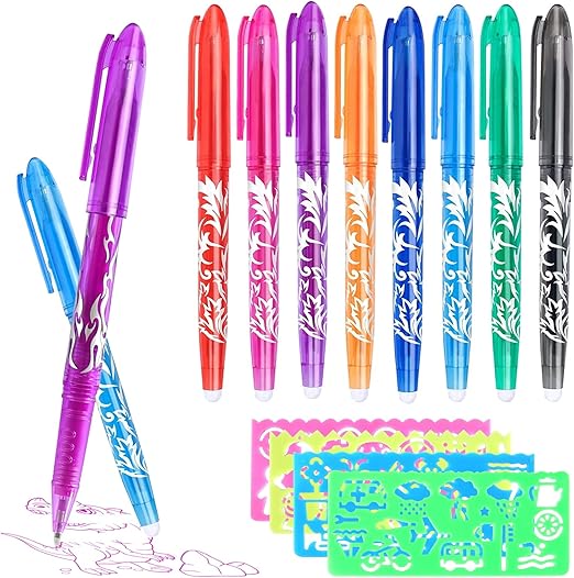 DUTIFUL Erasable Pens Rub Out Pens Eraser Pen Erasable Gel Pens