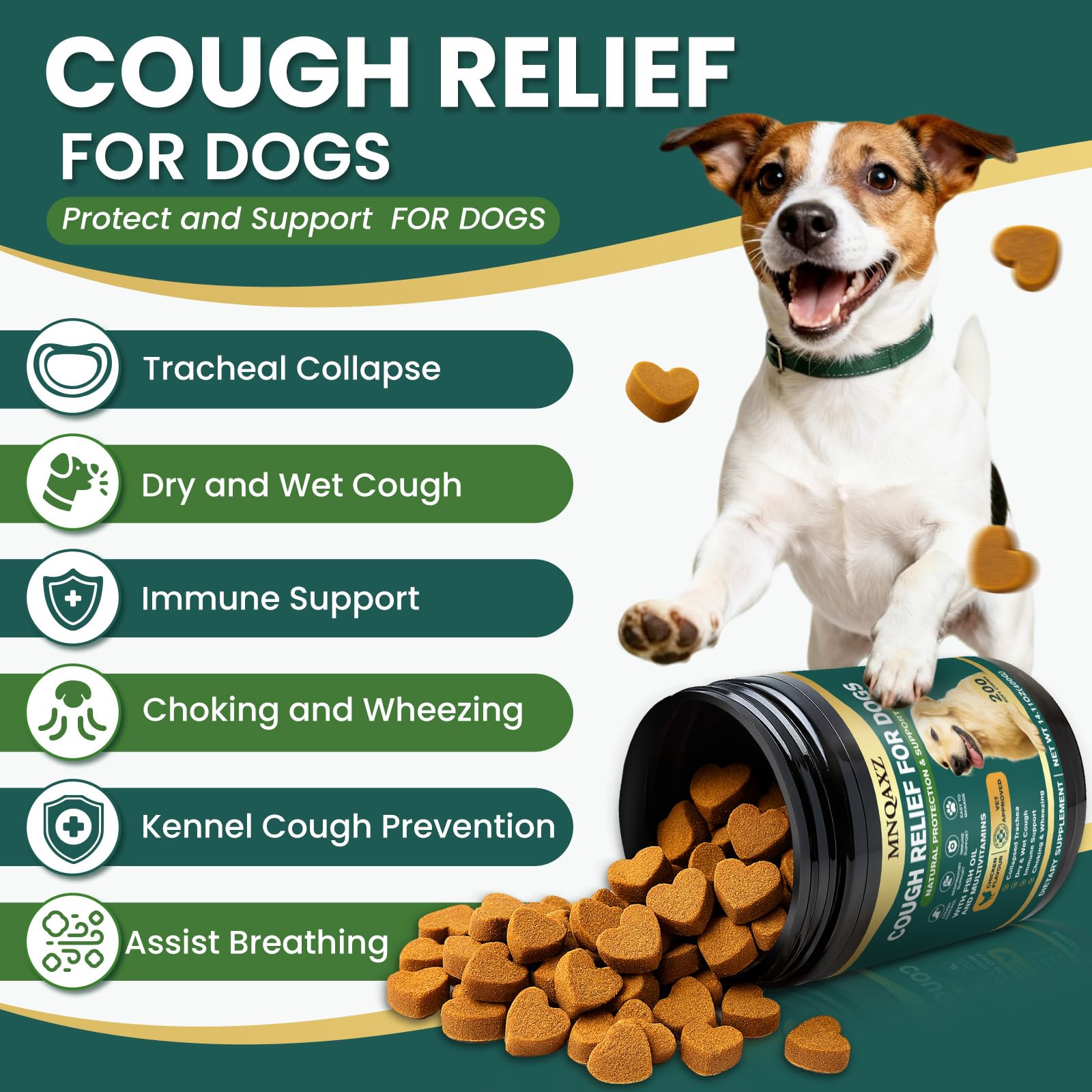 Dog Cough Relief Chews for Cough & Breathing Discomfort, Safe Treats — Amazon image 2