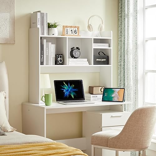 Miniatura 4 de Estantería de escritorio, gabinete de almacenamiento de escritorio de madera con 6 estantes para escritorio de computadora, organizador de