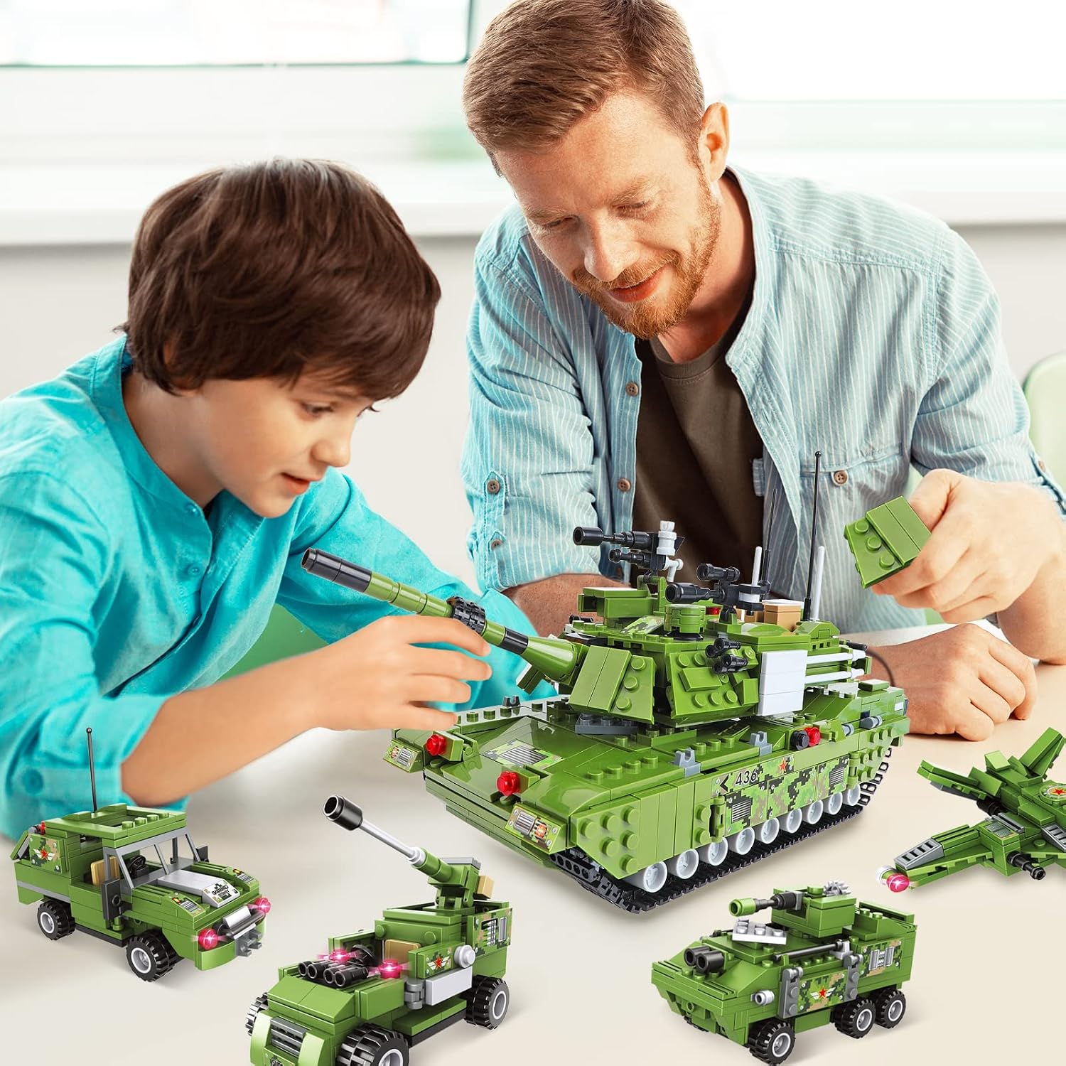 Buy City Military Tank Army Building Block, T90 Tank 6 in 1 Armored ...