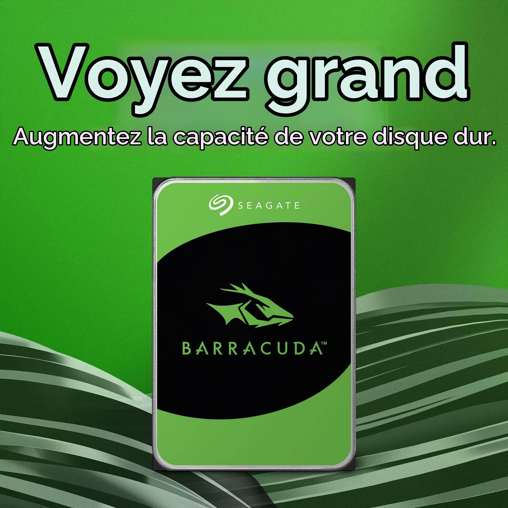 Seagate Barracuda 20TB Disque Dur Interne, 7200 U/Min, 512MB Cache, SATA 6Gb/s, 3.5" (ST20000DM001)