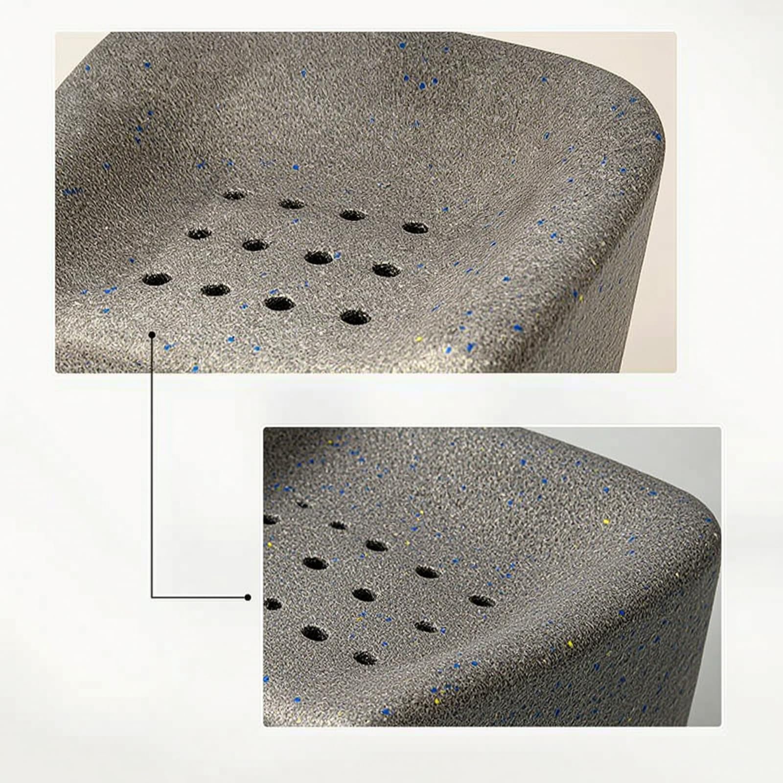 harayaa Sgabello da Doccia in Schiuma Sedia Bagno Sgabello Supporto Sedile Ergonomico Drenante Base Stabile Resistenza Allo Scivolamento Adatto per Assistenza Igiene Personale in Bagno, Beige