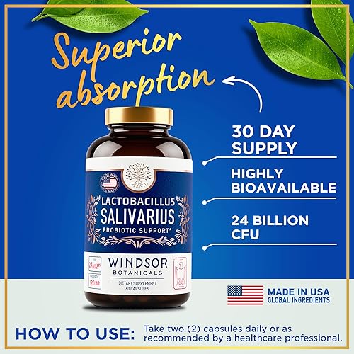 Miniatura 4 de Lactobacillus Salivarius Cápsulas probióticas  L Salivarius probióticos orales probióticos dentales para mal aliento, salud de dientes y encías