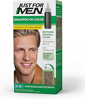 Just For Men Shampoo-In Color (Formerly Original Formula), Mens Hair Color with Keratin and Vitamin E for Stronger Hair