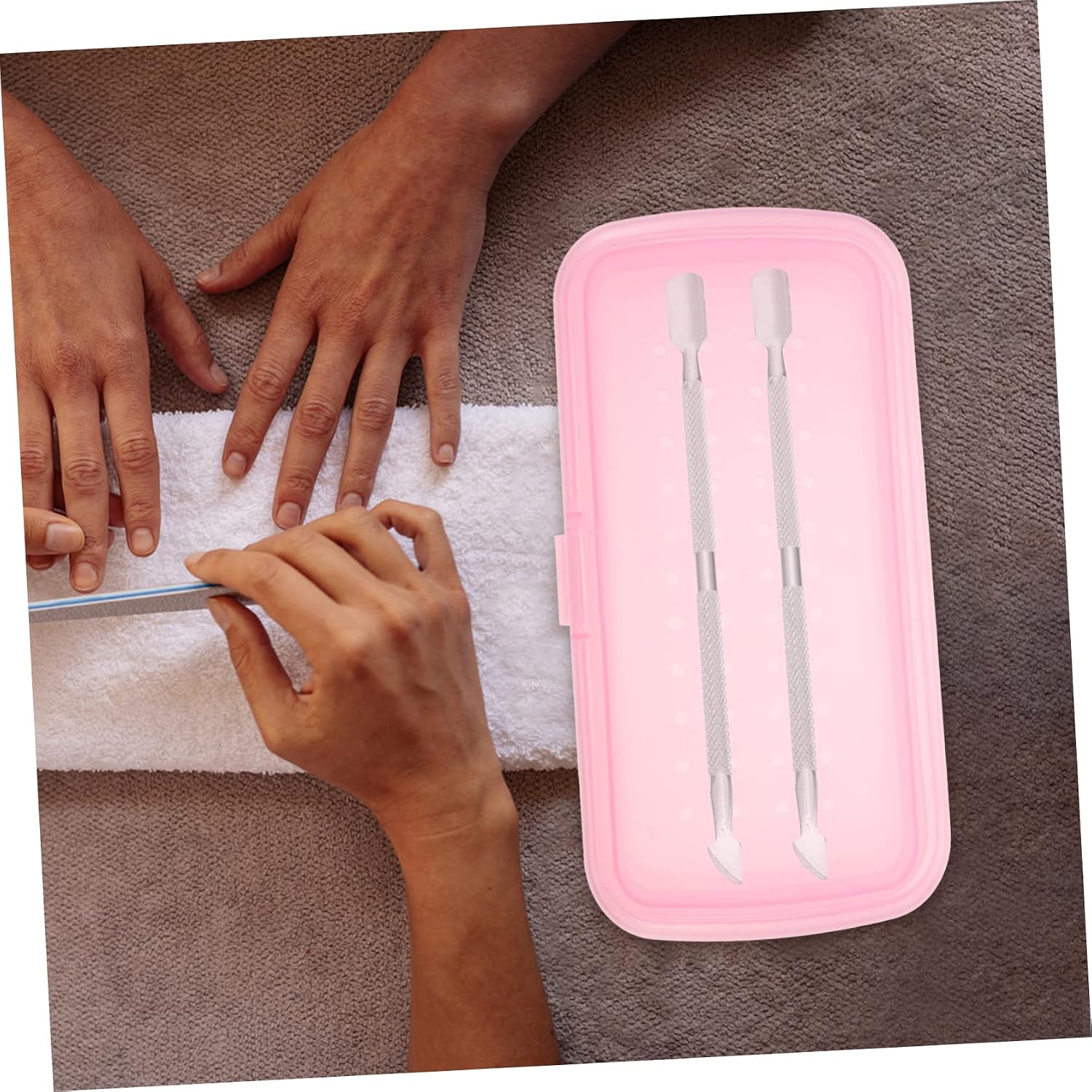 Disinfection Box Tray Nail Tool for Salon Home Use Tool Box Nail Soaking