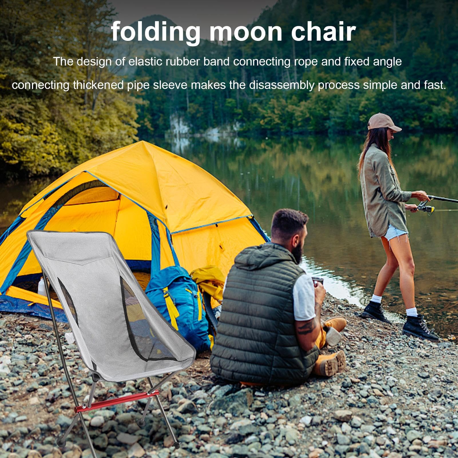Sedie Pieghevoli Per l'All'Esterno Sedia Pieghevole | Sedia Ergonomica Per Pesca Campeggio Spiaggia Picnic Patio Balcone Giardino Trekking E Cortile