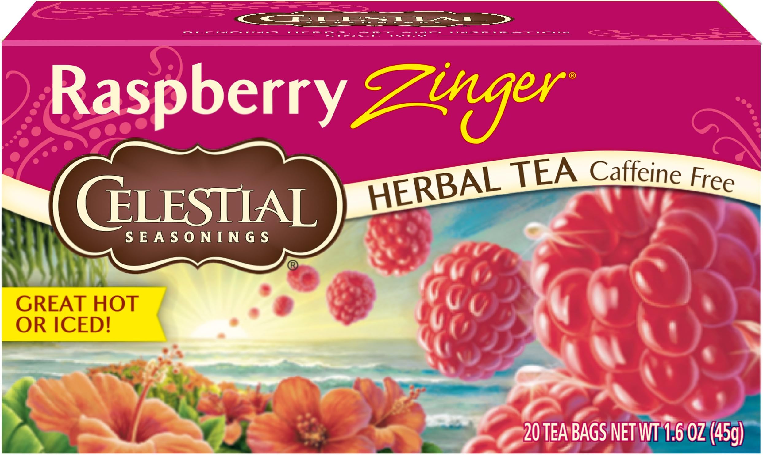 Celestial Seasonings Herbal Tea, Tangerine Orange Zinger