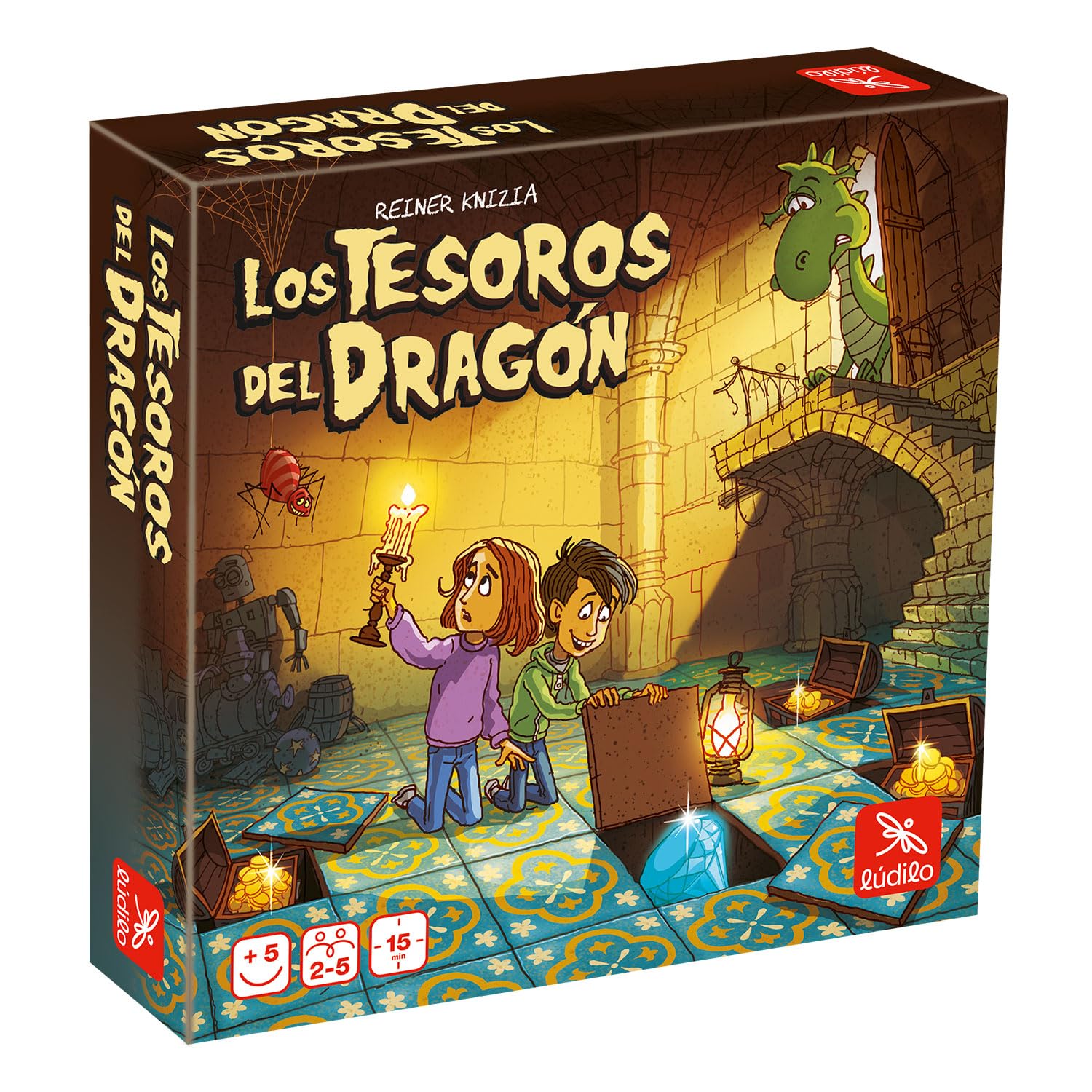 Ludilo - Memory Los Tesoros del Dragón | Juegos De Mesa Niños 5 Años O Más Premiado | Juegos Educativos Niños 5 Años O Más De Altas Capacidades | Juego De Mesa De Memoria | Regalo para Niños