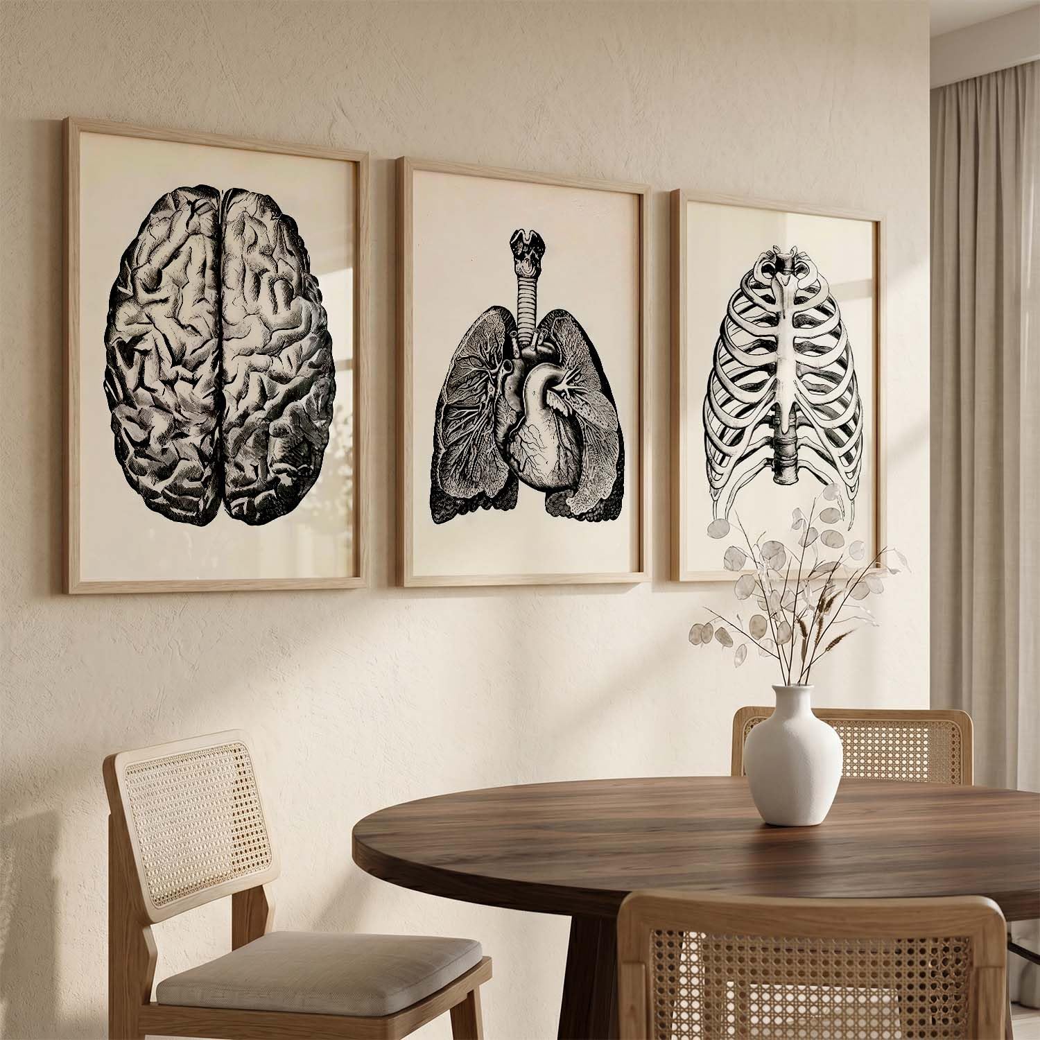 Floral Chiropractic Wall Art Posters - Set of 3 -9 Floral Chiropractic Wall Art Posters - Set of 3 -9