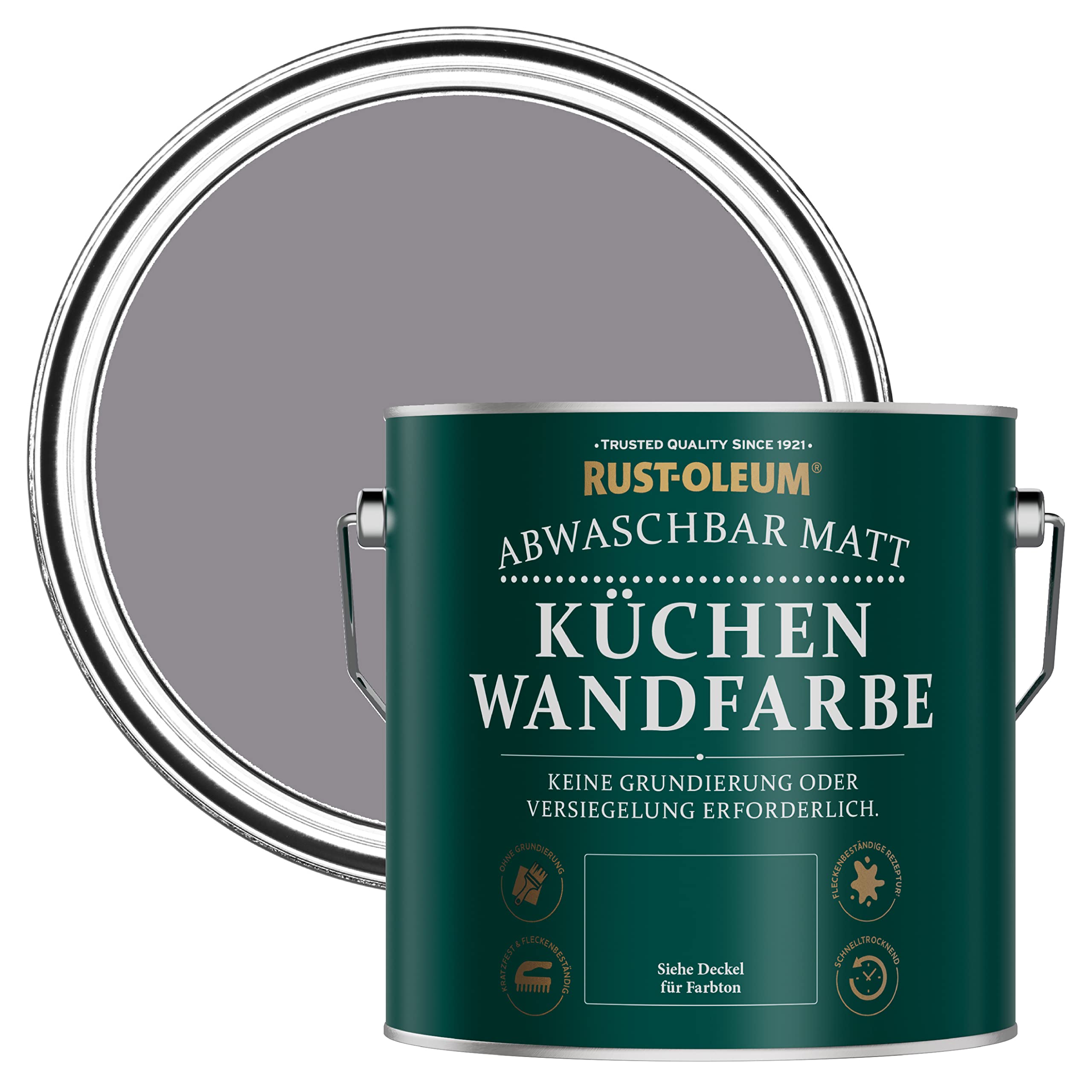 Rust-Oleum abwaschbare matte, geruchsarme lila Küchenwandfarbe - Iris 2,5 Litres