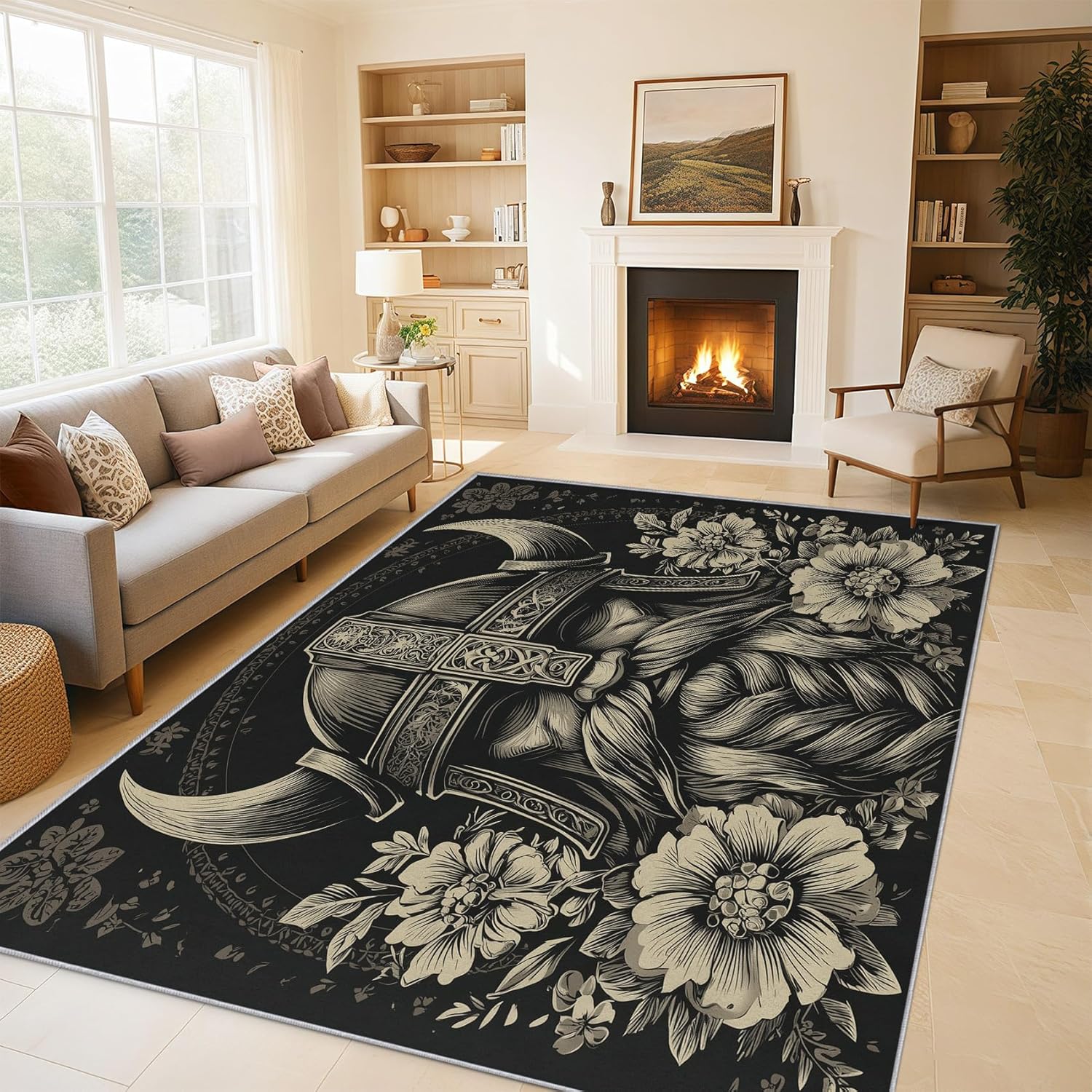 Alfombra Gerrero vikingo Floral