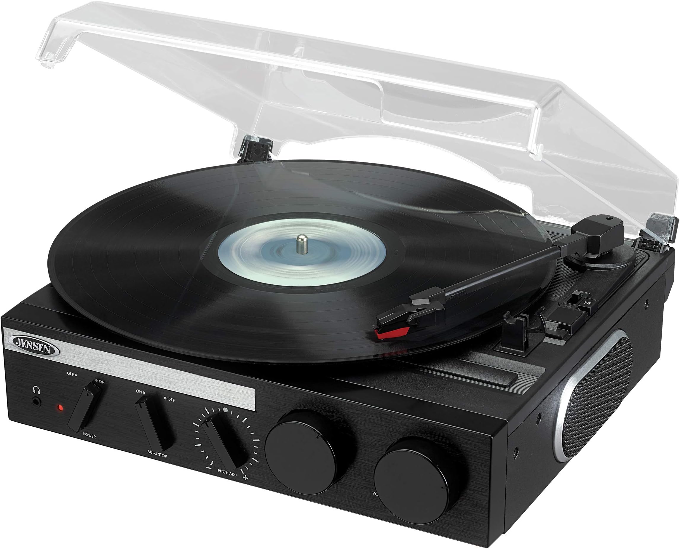 Jensen3-Speed Stereo Turntable with Built-in Speakers