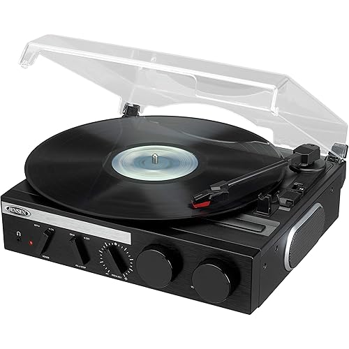 Jensen® 3-Speed Stereo Turntable with Built-in Speakers