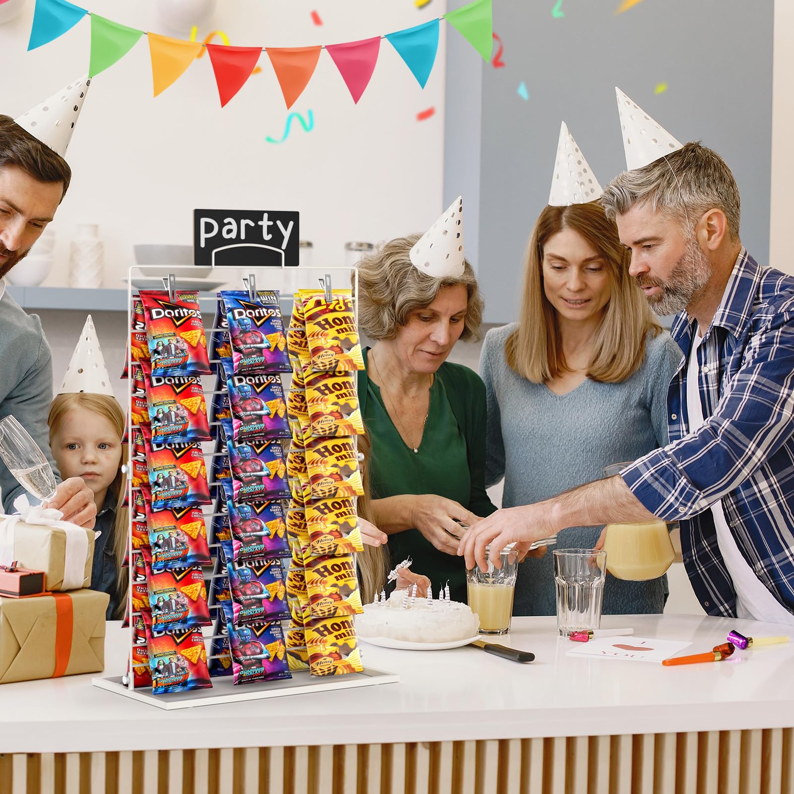 Snapklik.com : TJ.MOREE Chip Rack Display Stand, Chip Bag Holder For ...