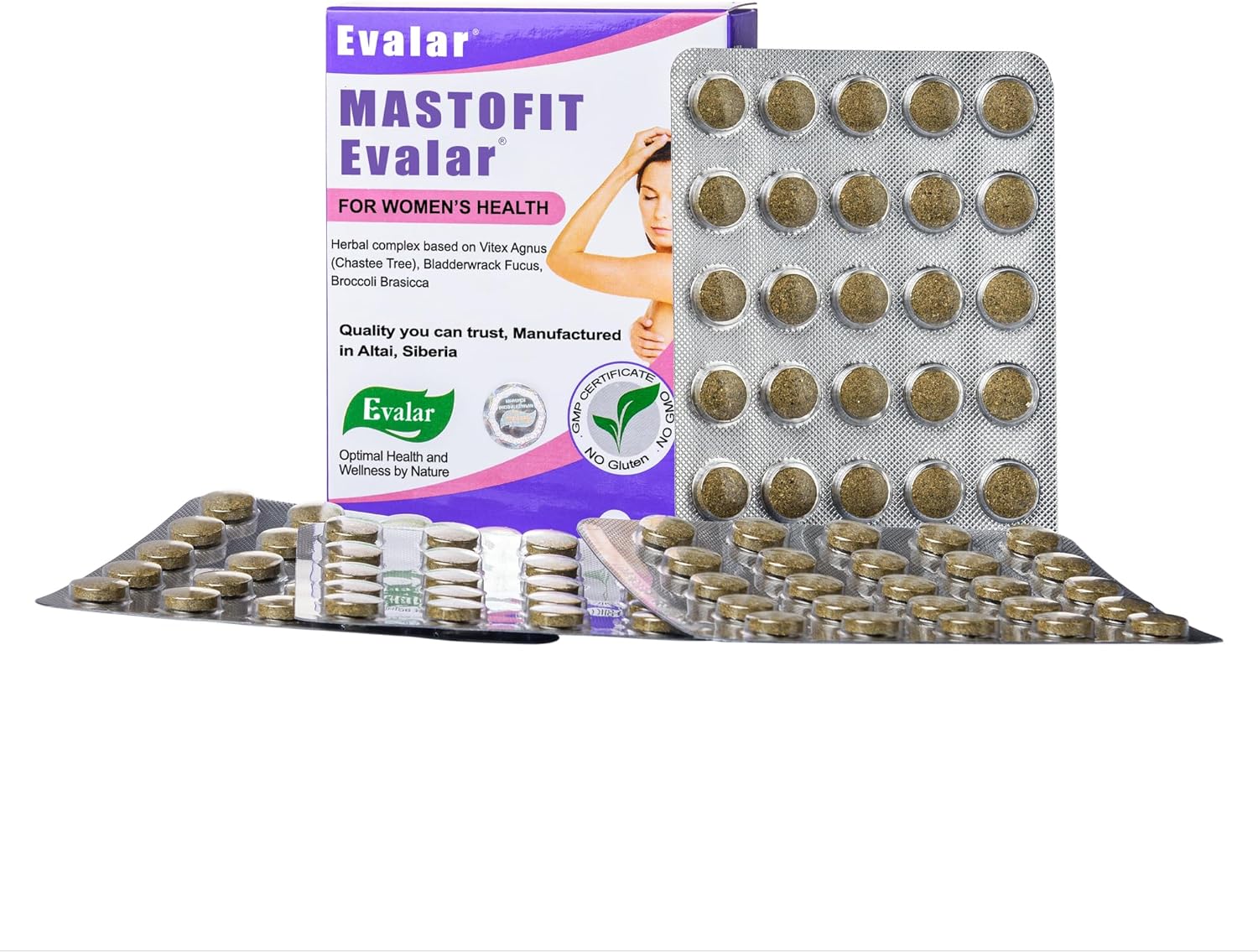 Evalar Vitex Chaste Tree Bladderwrack Fucus Extract Mastofit Herb 100 Tab - Image 4