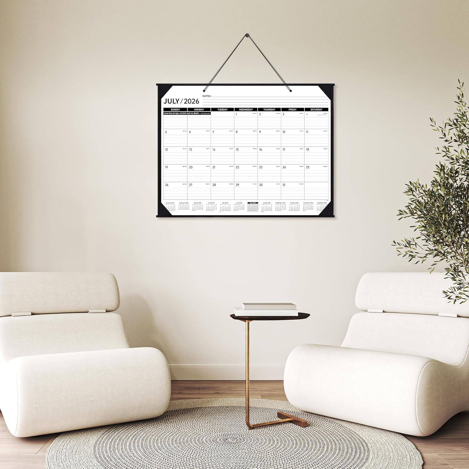 2026-2027 Desk Calendar - JUL. 2026 – DEC. 2027, 22" x 17", Large Desk Calendar 2026-2027, 18 Monthly Large Desk/Wall Calendars 2-in-1, Corner Protector, Desk Pad, Large Ruled Blocks