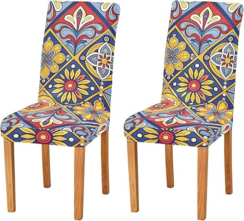 Vista 7 de xigua Juego de 4 fundas elásticas para sillas de comedor, extraíbles y lavables, para comedor, restaurante, hotel, banquete, ceremonia